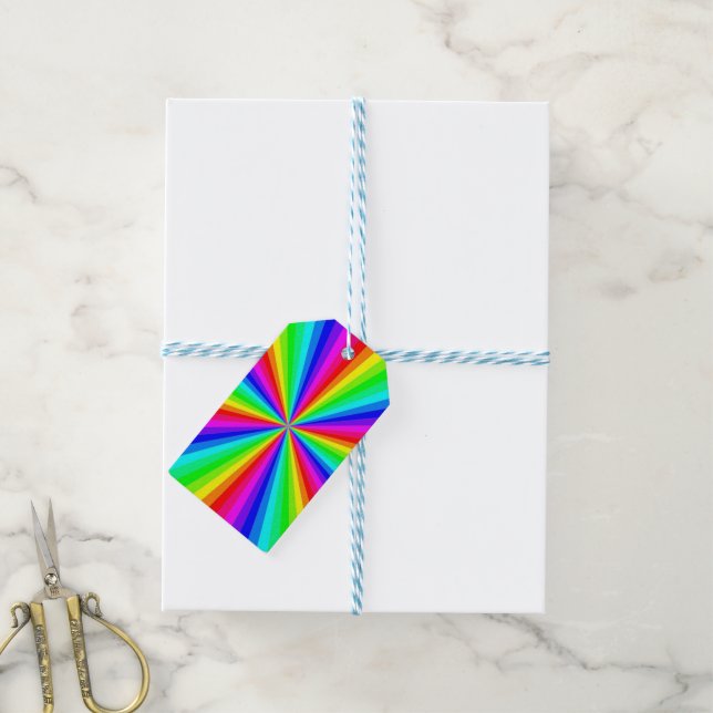 PINWHEEL RAINBOW GIFT TAGS (With Twine)