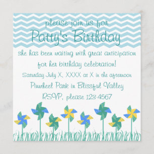 Pinwheels at the Park Invitation