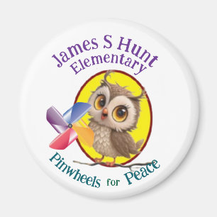Pinwheels for Peace, Classic Round Sticker Magnet