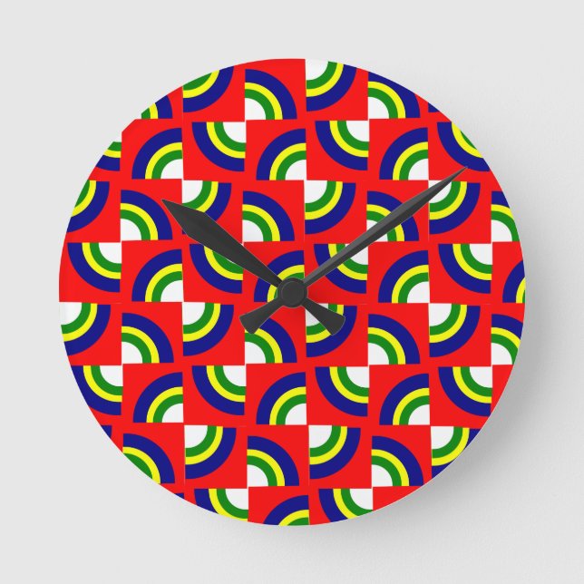 Pinwheels  round clock (Front)