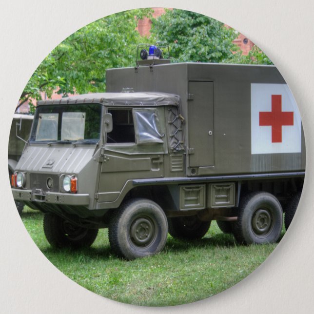 Pinzgauer 712 SAN 6 Cm Round Badge (Front)