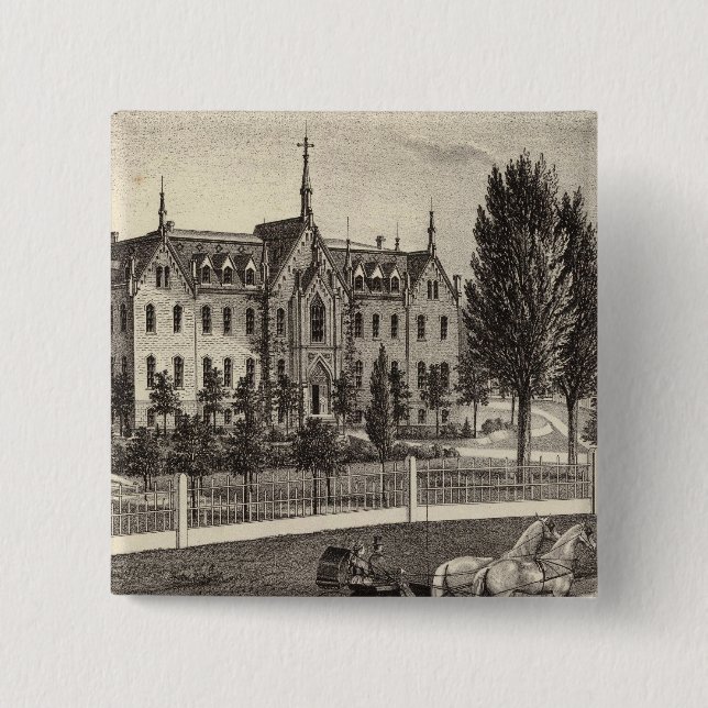 Pio Nono College & Normal School 15 Cm Square Badge (Front)
