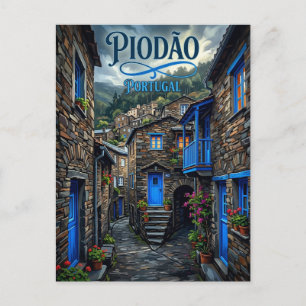 Piodão Village Alley Portugal Postcard