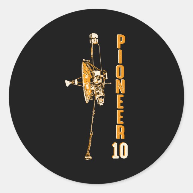 Pioneer 10 Space Probe Planet Jupiter Solar System Classic Round Sticker (Front)