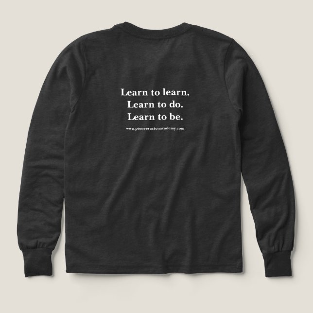 Pioneer Academy Girls' Tri-Blend Long Sleeve  (Design Back)
