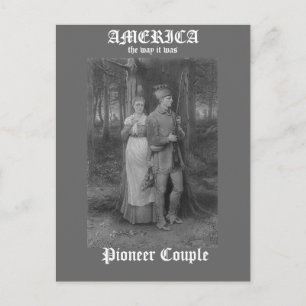 Pioneer Couple Postcard