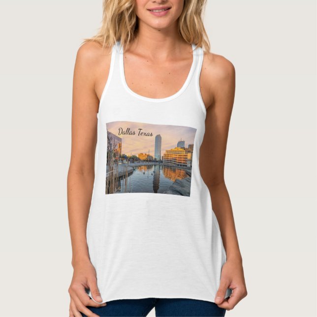 Pioneer Plaza Pond Morning Tank Top (Front)