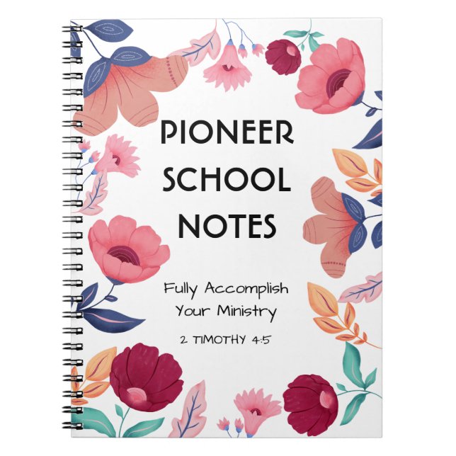 Pioneer School Gift for JW Pioneer Notebook (Front)