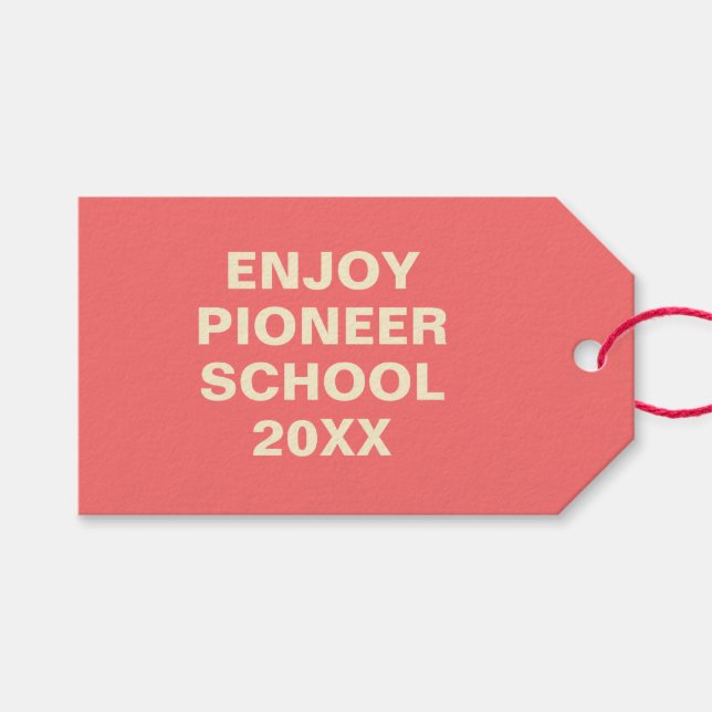 Pioneer School JW Gift Tag (Front (Horizontal))