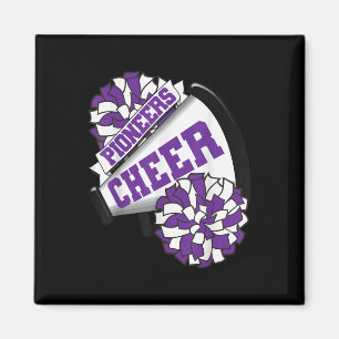Pioneers Cheer Back To School Cheerleading Spirit Magnet
