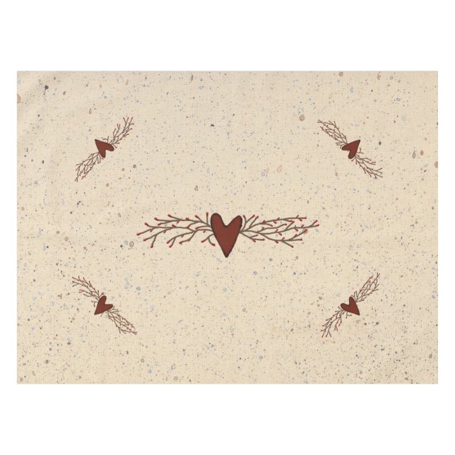 Pip Berry Heart Tablecloth (Front (Horizontal))
