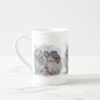 "Pipa & Marlow" Boganhues Print Bone China Mug