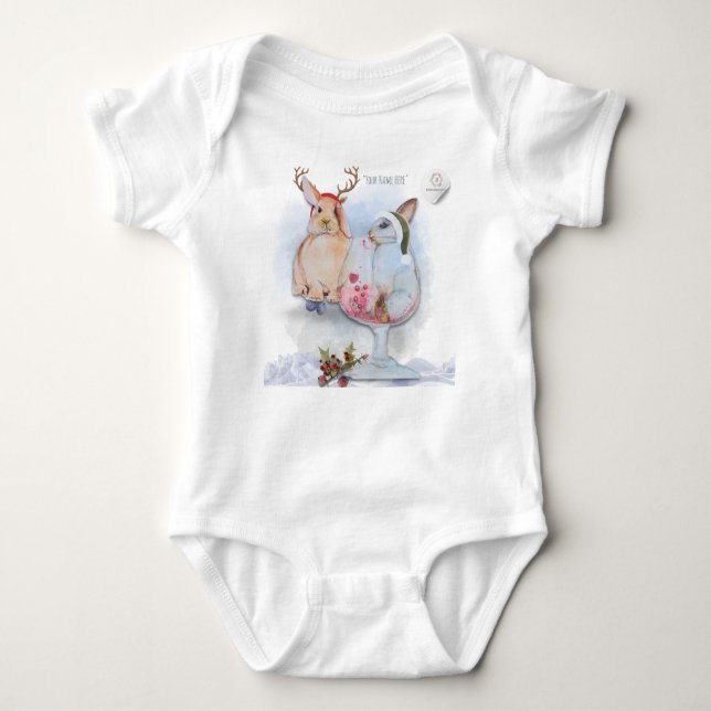"Pipa & Marlow Series" Boganhues Print Baby Bodysuit (Front)