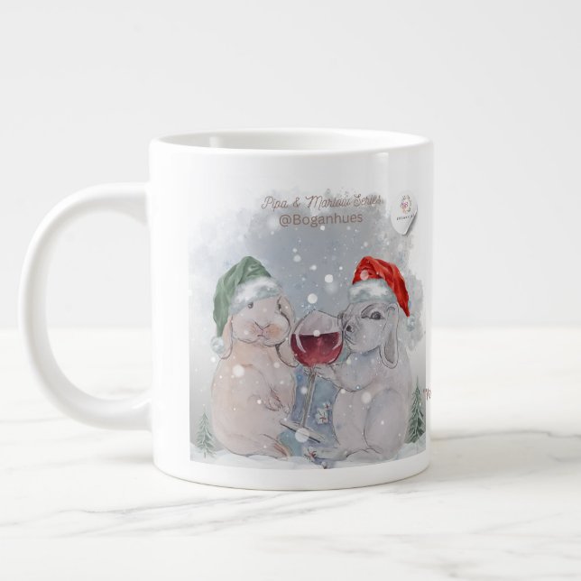 Pipa & Marlow Series Boganhues Print Large Coffee Mug (Left)