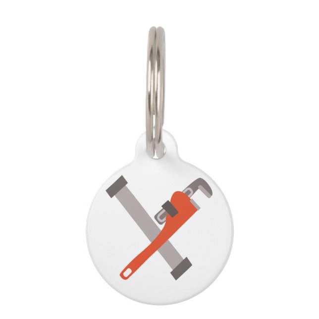 Pipe And Wrench Pet Tag (Front)