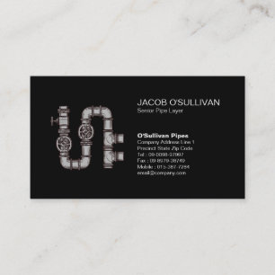 Pipe Layer Fitter Plumber Plumbing Business Card