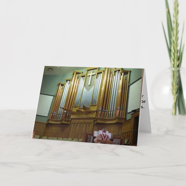Pipe Organ and Organist Card (Front)