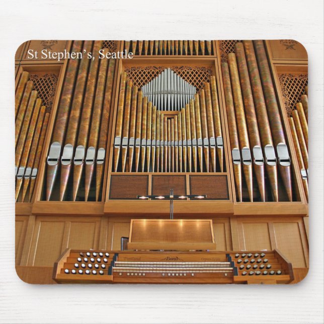 Pipe organ mousepad - St Stephen's, Seattle (Front)