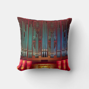 Pipe organ pillow - dark red back