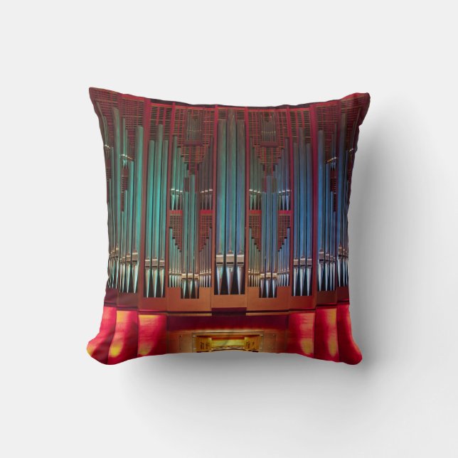 Pipe organ pillow - dark red back (Front)