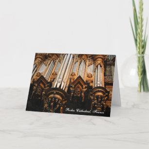 Pipe organ, Rodez Cathedral, France Card