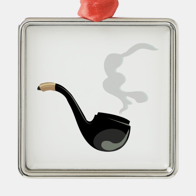 Pipe Smoke Metal Tree Decoration (Front)