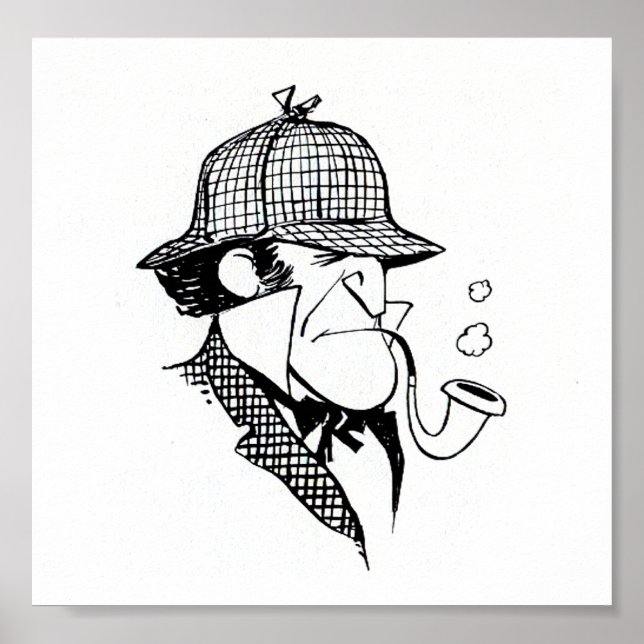 Pipe Smoking Detective Poster (Front)