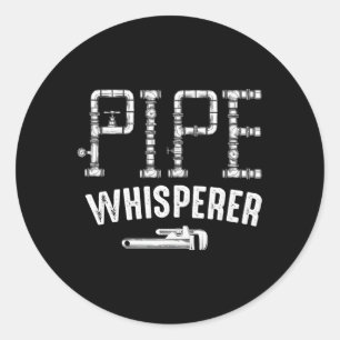 Pipe Whisperer Water Pipe Master Plumber Classic Round Sticker