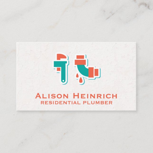 Pipe Wrench | Leaky Pipe Business Card (Front)
