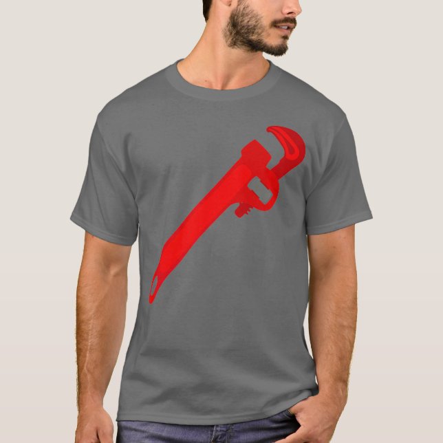 Pipe Wrench Plumber Tool Premium T-Shirt (Front)