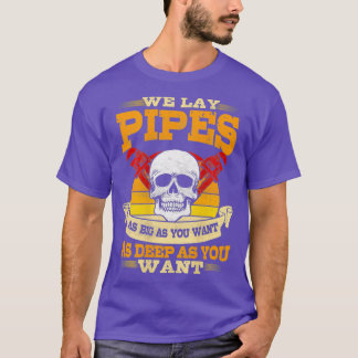 Pipefitter Funny Plumber Image On Back T-Shirt