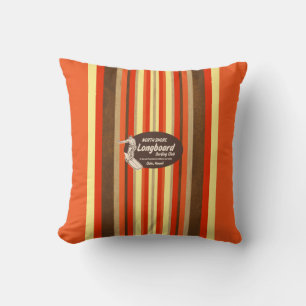 Pipeline Hawaii Surfboard Reversible Square Pillow