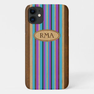Pipeline Surfboard Hawaiian Monogram Striped Case-Mate iPhone Case