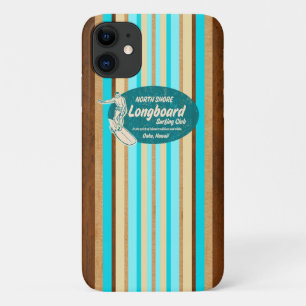 Pipeline Surfboard Hawaiian Stripes Aqua Case-Mate iPhone Case