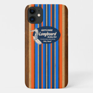 Pipeline Surfboard Hawaiian Stripes Royal Blue Case-Mate iPhone Case
