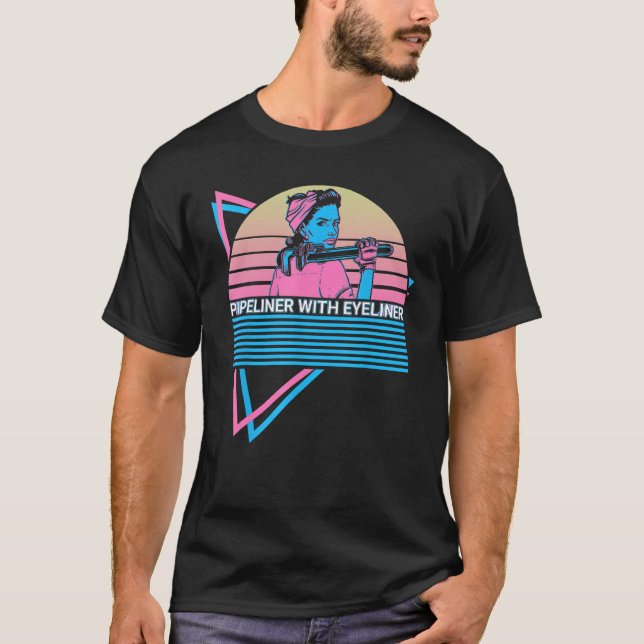 Pipeliner With Eyeliner Pipeliner With Eyeliner Re T-Shirt (Front)