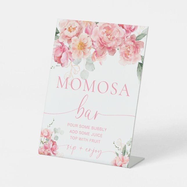 Piper Floral Baby Shower Momosa Bar Sign (Front)