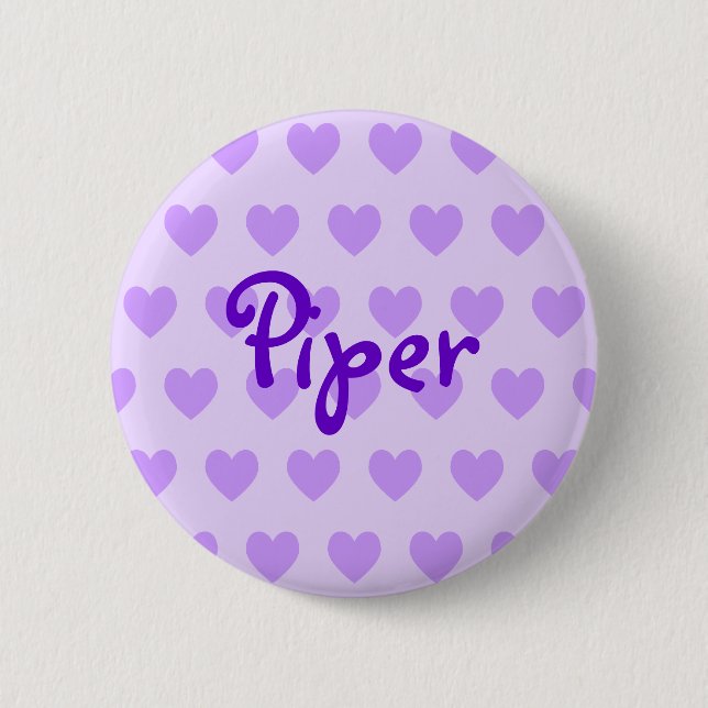 Piper in Purple 6 Cm Round Badge (Front)