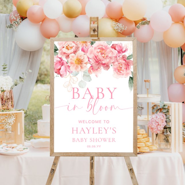 Piper Peony Baby In Bloom Shower Welcome Sign (Creator Uploaded)