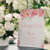 Piper Peony Floral Bridal Shower Mimosa Bar Sign