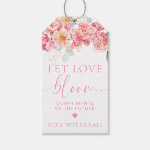 Piper Peony Floral Let Love Bloom Favour Gift Tags