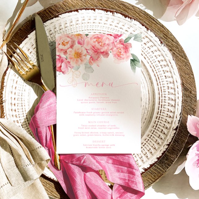 Piper Peony Floral Menu & Thank You (Creator Uploaded)
