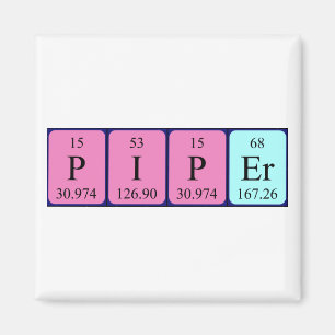 Piper periodic table name magnet