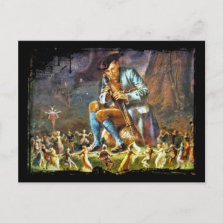 Piper Playing for Faeries Postcard