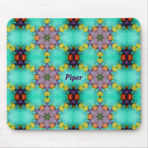 PIPER ~ Pretty Floral Pattern ~ Personalized Mouse Pad