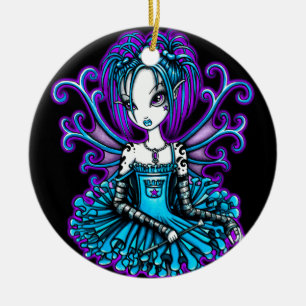 "Piper" Teal TuTu Fairy Art Ornament