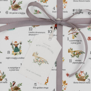 Pipers Piping   12 Day of Christmas Holiday Gift Tags