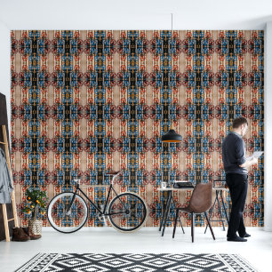 Pipes with red and blue valves large wallpaper