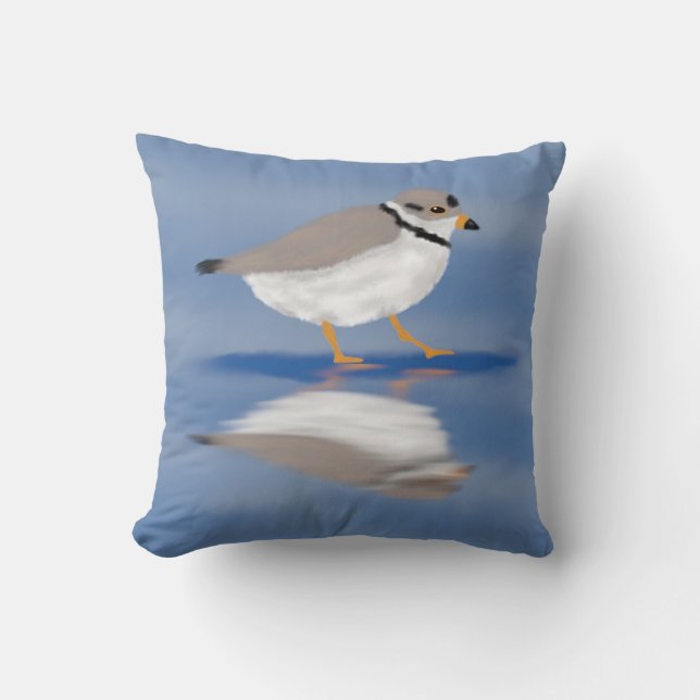Piping Plover Reflection Cushion (Front)
