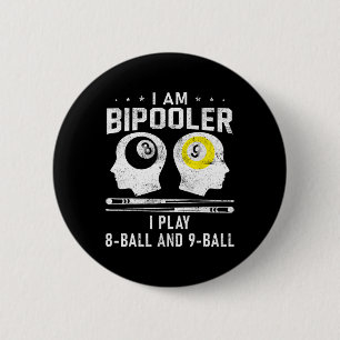 Pipooler Pool Player Pool Cool Billiards 8 And 9 L 6 Cm Round Badge